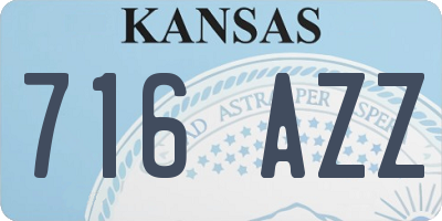 KS license plate 716AZZ