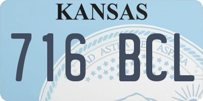 KS license plate 716BCL