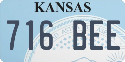 KS license plate 716BEE