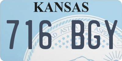 KS license plate 716BGY