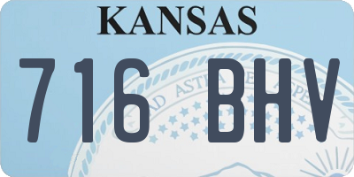 KS license plate 716BHV