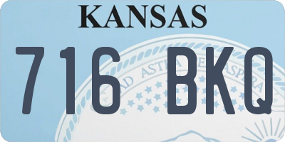KS license plate 716BKQ