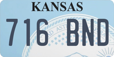 KS license plate 716BND