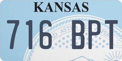 KS license plate 716BPT