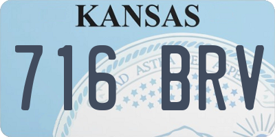 KS license plate 716BRV