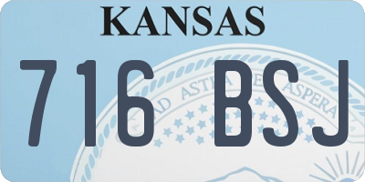 KS license plate 716BSJ