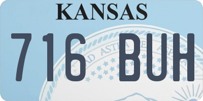 KS license plate 716BUH