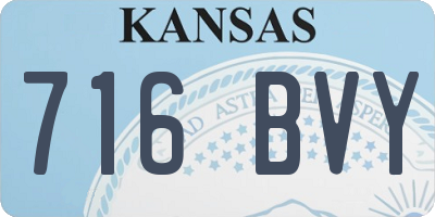 KS license plate 716BVY