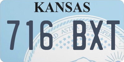 KS license plate 716BXT