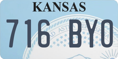 KS license plate 716BYO