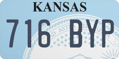 KS license plate 716BYP
