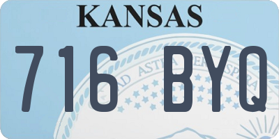 KS license plate 716BYQ