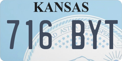 KS license plate 716BYT
