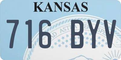 KS license plate 716BYV