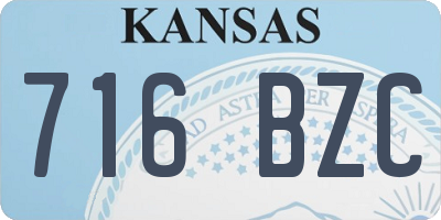 KS license plate 716BZC