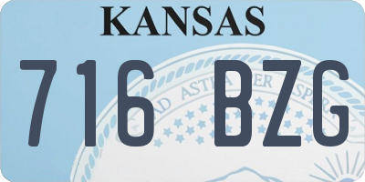 KS license plate 716BZG