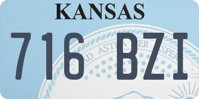 KS license plate 716BZI