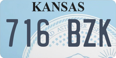 KS license plate 716BZK