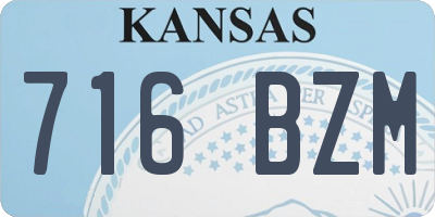 KS license plate 716BZM