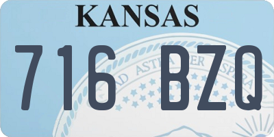 KS license plate 716BZQ