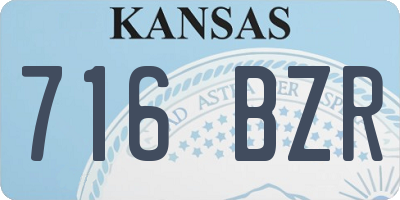 KS license plate 716BZR