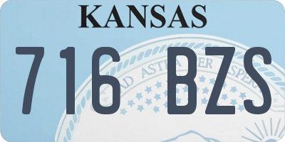 KS license plate 716BZS