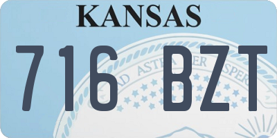 KS license plate 716BZT