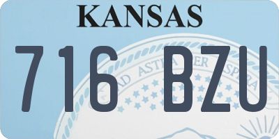 KS license plate 716BZU