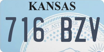 KS license plate 716BZV