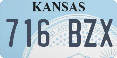 KS license plate 716BZX