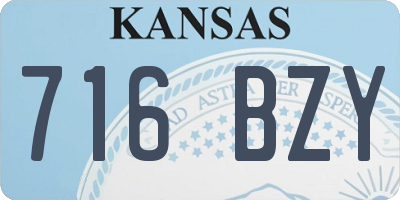 KS license plate 716BZY