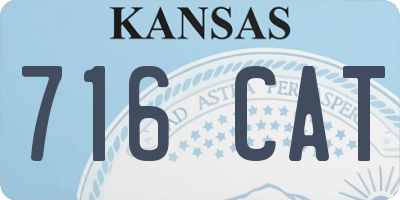 KS license plate 716CAT
