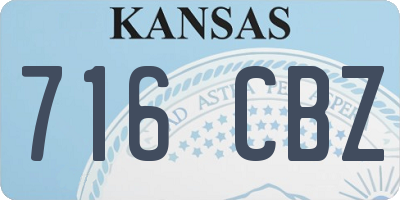 KS license plate 716CBZ