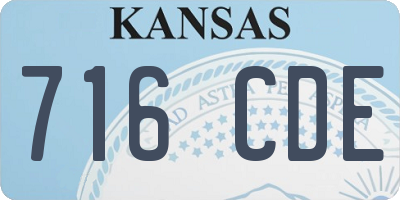 KS license plate 716CDE