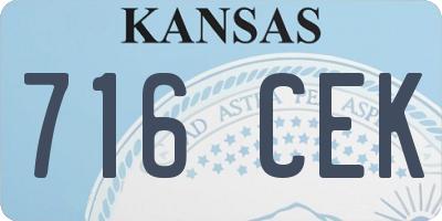 KS license plate 716CEK
