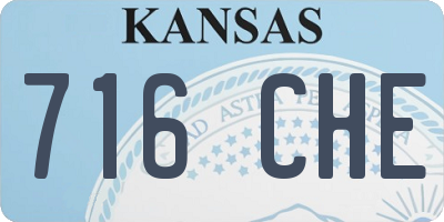 KS license plate 716CHE