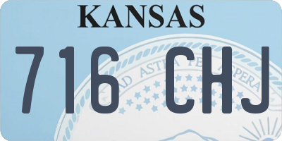 KS license plate 716CHJ