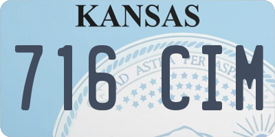 KS license plate 716CIM