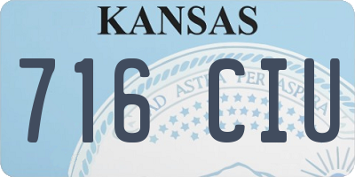 KS license plate 716CIU