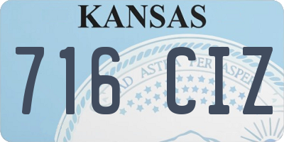 KS license plate 716CIZ