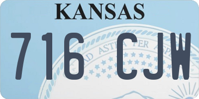 KS license plate 716CJW