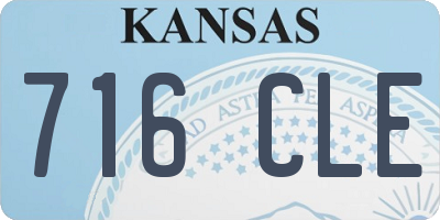 KS license plate 716CLE
