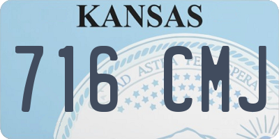 KS license plate 716CMJ