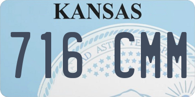 KS license plate 716CMM