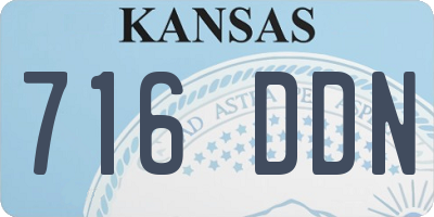 KS license plate 716DDN