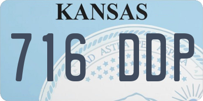 KS license plate 716DDP