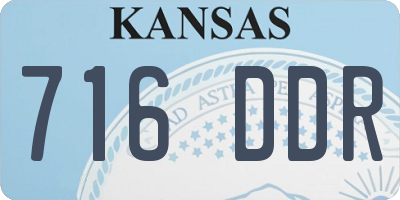 KS license plate 716DDR
