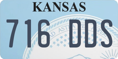 KS license plate 716DDS