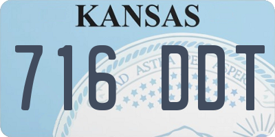 KS license plate 716DDT