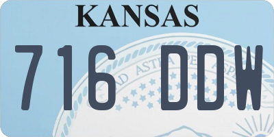 KS license plate 716DDW